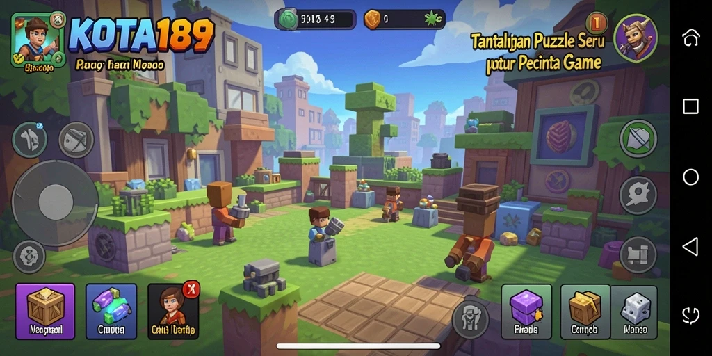 Tampilan gameplay KOTA189 yang menarik dan penuh warna.