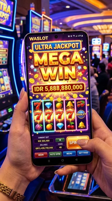 Screenshot antarmuka aplikasi waslot yang menarik.